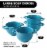 Bruntmor 24 Oz x 4 Soup Mug, Teal - French Onion Soup Crocks with Handles Perspective: top