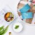 Bruntmor 12 Oz Teal Ceramic Ramekins (Set of 4), Perfect Baking Dishes. Perspective: top