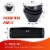 Bruntmor Black Ceramic Dinner Plates Set - 10 Dish Set, Curvy Design Perspective: top