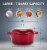 Bruntmor Red 7 Qt 2-in-1 Dutch Oven & Skillet|Pioneer Woman Cookware Perspective: top