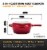 Bruntmor 5 Qt Red 2-in-1 Cast Iron Skillet & Lid, Enameled, Non-Stick Perspective: top