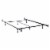 Hollywood Bed Frame Headboard & Footboard Bed Frame Twin/Full with 4-Glides Perspective: top