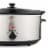 7.0 Quart Oval Slow Cooker, Stainless Steel Perspective: top
