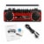 Riptunes Cassette Bluetooth Boombox, AM/FM/ SW-1-SW2, USB, SD, and AUX-in- Red Perspective: top