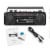 Riptunes Cassette Bluetooth Boombox, AM/FM/ SW-1-SW2, USB, SD, and AUX-in- Black Perspective: top