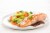 Home Chef Meal Kit Perfect Teriyaki Ginger Salmon With Stir-Fried Bok Choy And Carrots Perspective: top