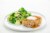 Home Chef Meal Kit Pretzel-Crusted Pork Chop With Brown Sugar Dijonnaise And Shaved Brussels Sprouts Perspective: top
