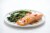 Home Chef Grill Kit Red Pepper Jelly-Glazed Salmon With Crispy Onion Asparagus Perspective: top