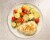Home Chef Oven Kit Tuscan Chicken with Roasted Grape Tomatoes and Crispy Zucchini Perspective: top