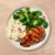 Home Chef® Heat and Eat Grilled Chicken with BBQ Sauce and Mashed Potatoes Perspective: top