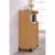 Hodedah Wheeled Microwave Island Cart with Drawer and Cabinet Storage, Beech Perspective: top