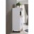 Hodedah Wheeled Microwave Island Cart with Drawer and Cabinet Storage, White Perspective: top