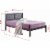Donco Kids Louver Full Soild Wood Panel Bed with Trundle in Antique Gray Perspective: top