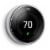 Google Nest T3019US Learning Thermostat 3rd Gen - Polished Steel Perspective: top