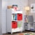 RiverRidge 2-Piece Traditional Fabric Folding Storage Bin Set in Red Perspective: top
