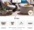 Bloem 256725 12 in. Lucca Pebble Stone Plastic Planter Perspective: top