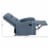 New Ridge Home Goods Charlotte Modern Metal and Wood Recliner in Denim Blue Perspective: top
