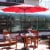 Sunnydaze 9 ft Aluminum Patio Umbrella with Tilt and Crank - Red Perspective: top