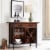 Leick Home Ironcraft Sturdy Wood Mini-bar/Wine Stand in Oak Perspective: top