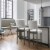 10087-BBHG Wood Upholstered Back Bar Stool Set in Blackbean/Heather Gray Perspective: top