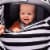 Milk Snob B&W SIGNATURE STRIPE 5-in-1 Nursing and Car Seat Cover Perspective: top