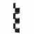 Furinno FR16123GYW-BK 5 Tier Wall Mount Floating Corner Square Shelf, French Oak Grey & Black Perspective: top