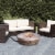 Peaktop Round Propane Gas Fire Pit in Slate Perspective: top