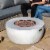 Teamson Home Outdoor Round Concrete Base Propane Gas Fire Pit for Garden Patio Decor, Gray Perspective: top