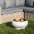 Teamson Home Outdoor Round Concrete Base BBQ Grill Wood Burning Fire Pit, Gray Perspective: top
