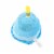 Midlee Birthday Cake Dog Toy- Blue 2 Layer Plush Squeaker Pet Boy Gift Perspective: top