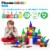 PicassoTiles 80 Piece Magnetic Building Block Set w Car Perspective: top