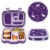 Bentgo Kids Durable & Leak Proof Unicorn Children's Lunch Box - Purple Perspective: top