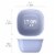 Bentgo® Food Storage Bowl - Periwinkle Perspective: top