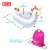 Kidzlane Unicorn Pool: Inflatable Kiddie Pool w/Toys & Pump | 43”x32”x28” Perspective: top