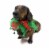 Midlee Jingle Bells and Christmas Trees Decorative Dog Collar (Large) Perspective: top