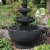Outdoor Water Fountain 3 Tier 34 Budding Fruition Patio Garden Yard Décor Perspective: top