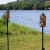 2-Pack Patio Torches Tiki Face Outdoor Lawn Tabletop Decor Adjustable Height Perspective: top