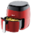 GoWISE USA 5.0-Quart 1500-Watt Digital Air Fryer, (Red) Perspective: top