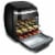 GoWISE USA 11.6-Quart Air Fryer Toaster Oven, Vibe, Black/Silver Perspective: top