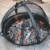Sunnydaze 22 in Easy Access Steel Fire Pit Spark Screen Perspective: top