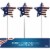 Alpine 24 In. Metal American Flag Garden Stake Lawn Ornament QEL152 Pack of 18 Perspective: top