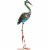 Alpine 40 In. H. Rustic Metal Standing Crane Lawn Statue HEH208 Perspective: top