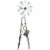 Alpine 24 In. H. Rustic Bronze & Silver Iron Mini Windmill JUM368 Perspective: top