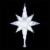 Alpine Transparent LED 11 In. Star Christmas Tree Topper COR212WT-TM Perspective: top