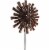 Alpine 81 In. H. Bronze Floral Kinetic Windspinner Garden Stake MZP588 Perspective: top