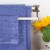 LaFlin Bleach Denim Horizonal Ribbed Bath Towel Set Perspective: top