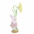 Easter Bunny In Pink Dress Figurine Polyresin Glittered Daisy Flower 20372A Perspective: top