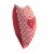 Valentine's Day Red/White Chevron Pillow Fabric Hearts Love Xoxo 60118E Perspective: top