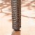 Noble House San Pico 64.2  Glass Top Wicker Patio Dining Table in Gray Perspective: top
