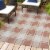 Sabine Traditional Farmhouse Bold Gingham Indoor/Outdoor Area Rug Perspective: top